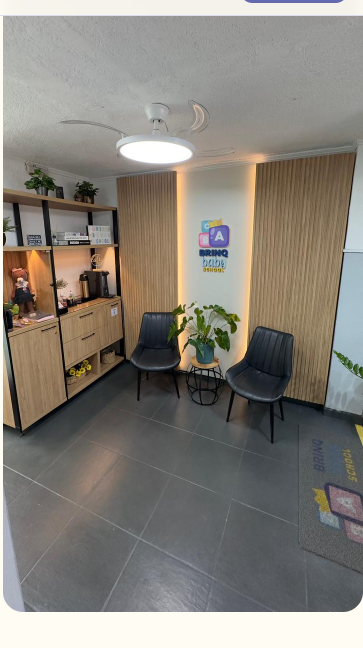 Recepção da Brinq Baby School, ambiente acolhedor e seguro